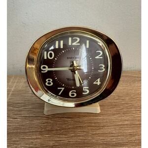 Vintage Big Ben Westclox Baby Ben Luminous Alarm Clock Tested Working Scratched